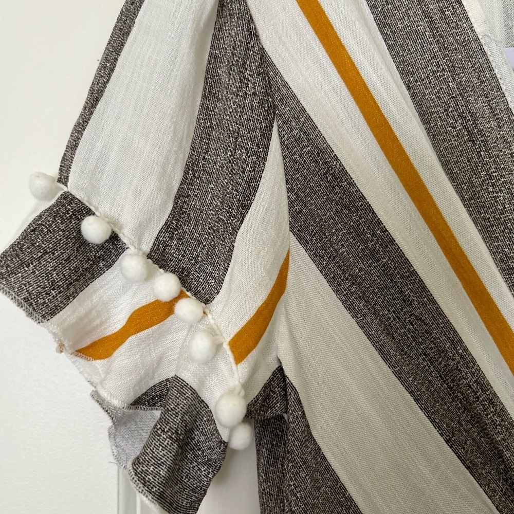 Simplee Gray, Orange and White Striped Dress Size M - Picture 5 of 9